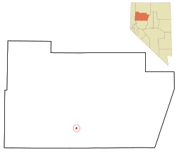 Pershing County Nevada Incorporated and Unincorporated areas Lovelock Highlighted